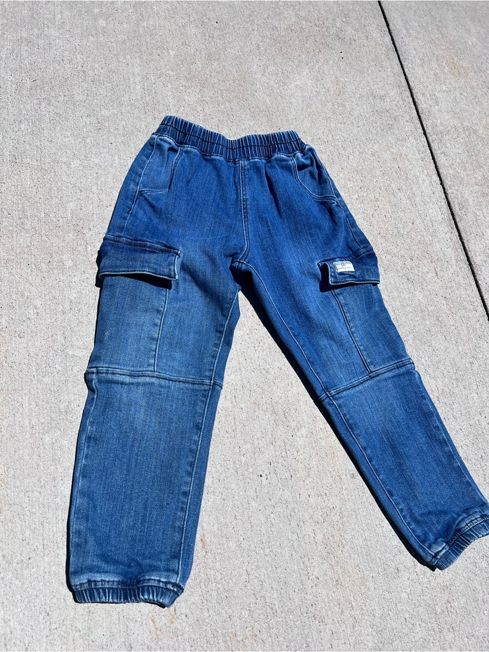 Zara Kids Blue Cargo Jogger Pants